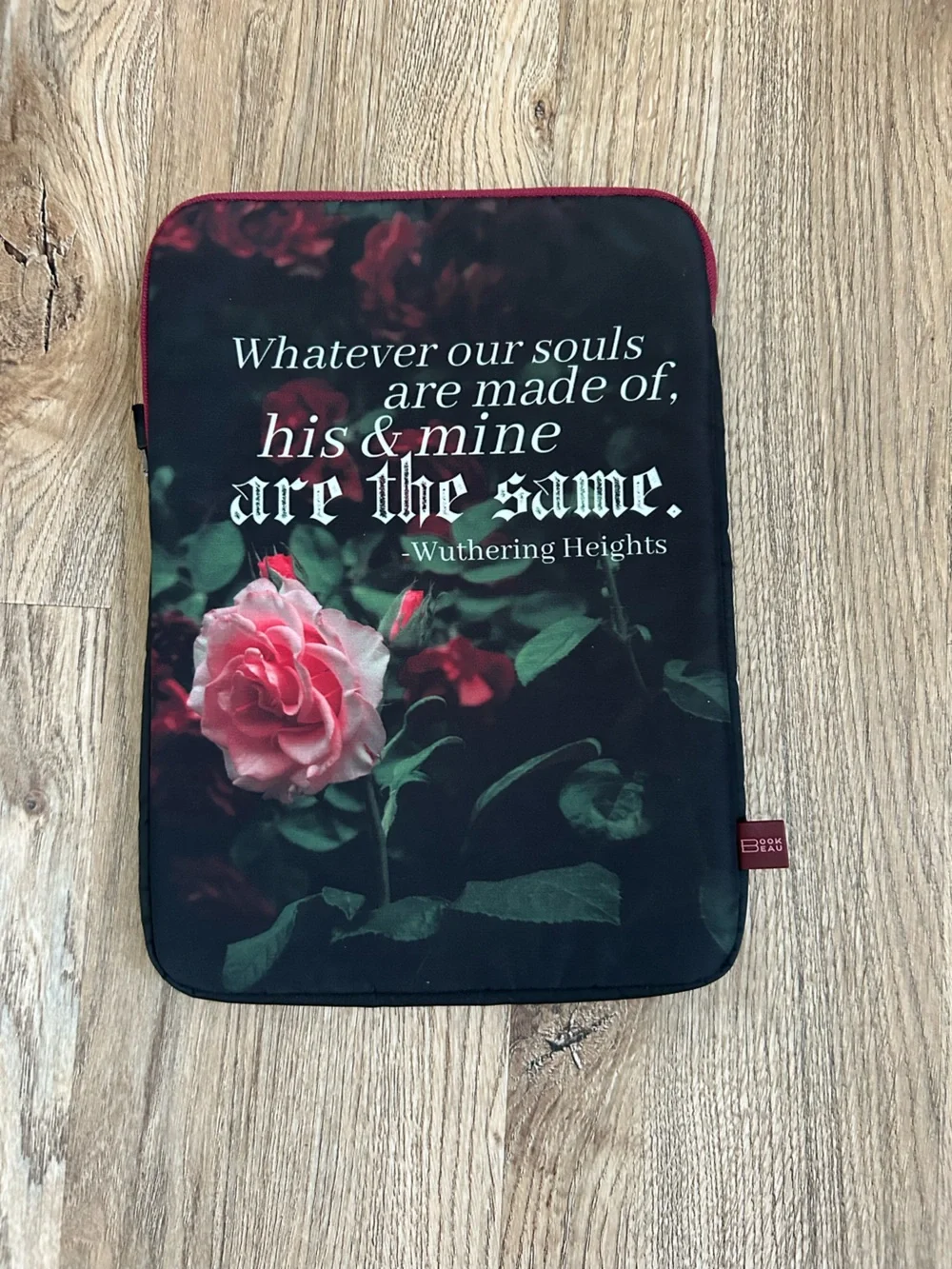 Book Beau Wuthering Heights Rose Print Book Sleeve